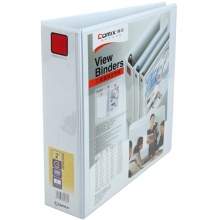 齐心（Comix）A236 A4 4孔 三面插袋文件夹 容纸500页 背宽74mm 白色