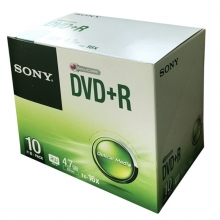 索尼（SONY）DVD+R 16速 4.7G 碟片/光盘/刻录盘/空白光盘 单片独立盒装 10片/盒