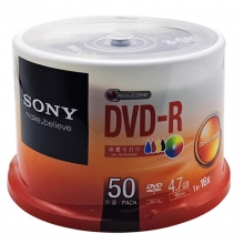 索尼（SONY）DVD-R 16速4.7G 可打印 碟片/光盘/刻录盘/空白光盘 桶装50片