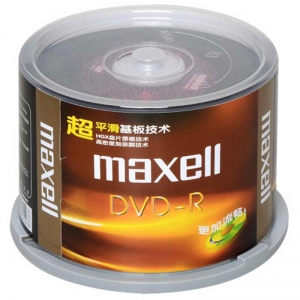 麦克赛尔（maxell）DVD-R 16速4.7G 碟片/光盘/刻录光盘/光碟/空白光盘 紫纹黑尊 桶装50片
