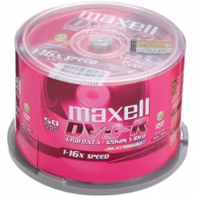 麦克赛尔（maxell）DVD-R 16速4.7G 碟片/光盘/刻录光盘/光碟/空白光盘 可打印光盘 桶装50片装