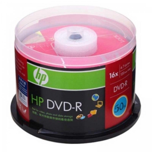 惠普（HP）DVD-R 16速 4.7GB 碟片/刻录盘/光盘/空白光盘 桶装50片