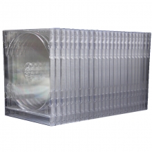 国产 CD DVD 透明方形塑料光盘盒 单面加厚 25片装