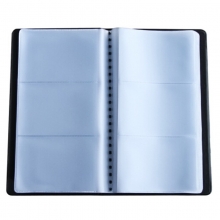 得力（deli）5783 可放180枚 摊开式名片册/名片夹/名片簿 颜色随机