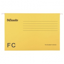 易达（Esselte）393115 FC(403*245mm) 挂快劳/挂式文件夹/吊夹/快劳夹 25个/盒 黄色