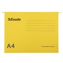 易达（Esselte）393125 A4(345*245mm) 挂快劳/挂式文件夹/吊夹/快劳夹 25个/盒 黄色