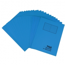 益而高（EAGLE）3001P10A 纸皮文件夹/纸夹子/纸质分类卡/报告夹/分类夹/挂劳纸夹 A4无插袋 20个/包 蓝色