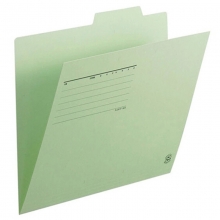 普乐士（PLUS）FL-061IF 单片夹/纸质索引夹/分类办公资料夹 A4横式 淡绿 10个/包