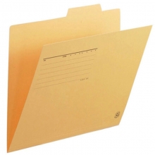 普乐士（PLUS）FL-061IF 单片夹/纸质索引夹/分类办公资料夹 A4横式 鹅黄 10个/包