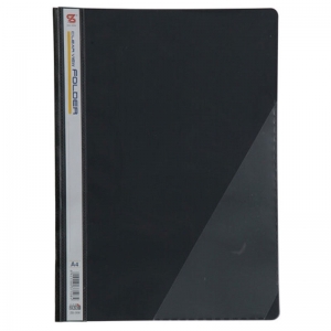 钊盛（ZSSI）ZS-306 简易二孔装订报告夹/透明封面文件夹 12个/包 黑色