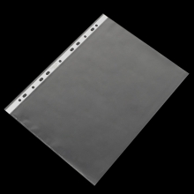 易达（Esselte）656133 复印文件保护套/11孔文件袋/打孔袋 A4/透明 厚度0.06mm 100个/盒