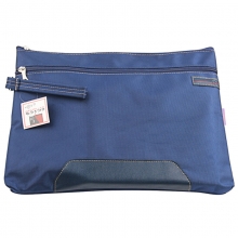 渡美（Dumei）NF396-A4 双层拉链文件袋/牛津布会议袋 A4 (36cmX27.4cm)  湖蓝色