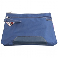 渡美（Dumei）NF396-A4 双层拉链文件袋/牛津布会议袋 A4 (36cmX27.4cm)  湖蓝色