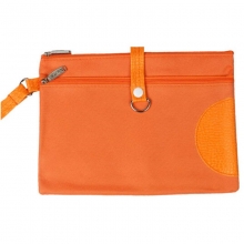 渡美（Dumei）NF633-A5 牛津布双层拉链文件袋/手提资料袋 A5 (24*17.5cm)  橙色
