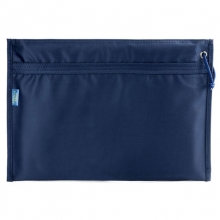 渡美（Dumei）NF-393 牛津布滑面双层拉链文件袋/会议袋/资料袋 A4 深蓝色