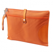 渡美（Dumei）NF633-A4 牛津布双层拉链文件袋/手提资料袋 A4 (34.3*26.5cm)  橙色