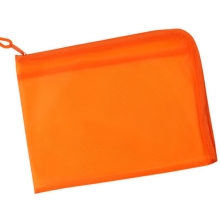 渡美（Dumei）NF-383-A4 L型PVC透明拉链袋/资料袋 35*26cm 橙色