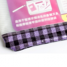 渡美（Dumei）NF-663-A4 透明PVC拉链文件袋 35*25cm 粉色