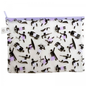 渡美（Dumei）NF-673-A4 PVC卡通透明拉链文件袋 34*24cm 紫色