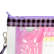 渡美（Dumei）NF-663-A4 透明PVC拉链文件袋 35*25cm 粉色