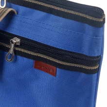 渡美（Dumei）NF-263 多功能手提双拉链文件袋 A4 36*27.5cm 深蓝色