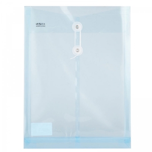 晨光（M&G）ADM92966 经济型透明缠绳文件袋/档案袋 A4 蓝色 10个/包
