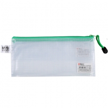 晨光（M&G）ADM94509 透明网格拉链袋/票证袋/文件袋 B6 (23*12cm) 颜色随机 12个/包
