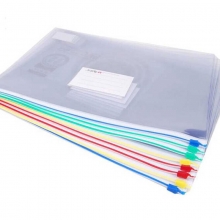 晨光（M&G）ADM94504 透明PVC拉边袋/文件袋 A4 颜色随机 12个/包