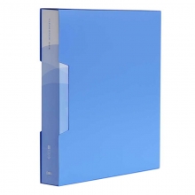 得力（deli）5280 标准型资料册/插页袋 A4 80页 蓝色