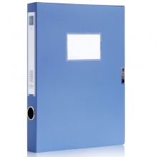 得力（DELI）5602 粘扣档案盒/资料盒/文件盒 A4 35MM 蓝色