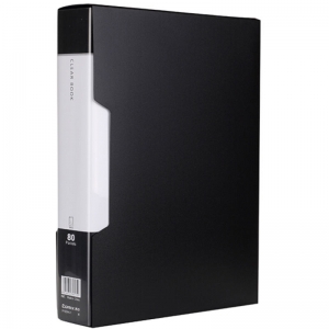 齐心（Comix）PF80AK 资料册/插页夹 配外壳 A4 80页 黑色