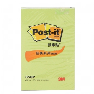 3M（3M）656P 经典系列便条纸/报事贴 51*76mm 绿色 12本/包