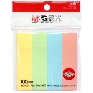 晨光（M&G）YS-13 彩色指示标签/优事贴/报事贴/便条纸 76*19mm*100页*4色