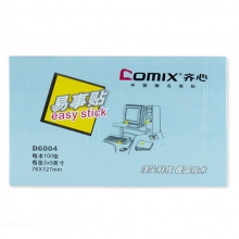 齐心（Comix）D6004 易事贴/便利贴/便签纸 76*125mm*100张 颜色随机 10本装