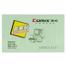 齐心（Comix）D6004 易事贴/便利贴/便签纸 76*125mm*100张 颜色随机 10本装