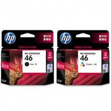 惠普(HP) 46 黑彩套装墨盒（适用HP DeskJet 2020hc/2520hc/2529/2029/4729）