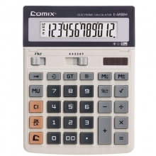 齐心（Comix）C-1200H 经典型桌面计算器/财务计算器 12位 灰色
