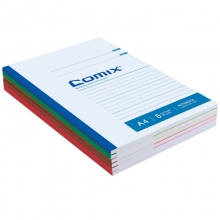 齐心（COMIX）C4501 无线装订本/胶装本/笔记本 A4 80页 6本装 封面混色