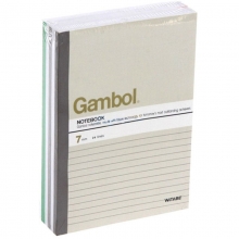 渡边（Gambol）G4807 无线胶装笔记本/软抄本/记事本 A4-80页 混色 5本装