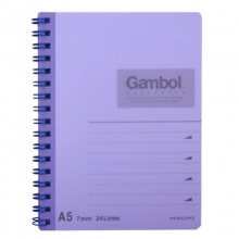 渡边（Gambol）DS1488 螺旋装订笔记本/记事本/软抄本 A5-80页 148*210mm 横翻 颜色随机