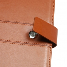 国俊众搏（GJZB）7125 商务拼接平装本/皮面本/仿皮本 A5-140页 80克米黄道林内芯 棕色