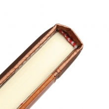 国俊众搏（GJZB）7118 商务拼接平装本/皮面本/仿皮本 B5-140页 80克米黄道林内芯 棕色