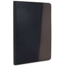 得力（deli）7910 商务拼接皮面本/记事本 18K（250*175mm）120页