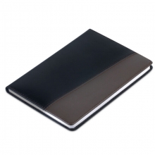 得力（deli）7910 商务拼接皮面本/记事本 18K（250*175mm）120页