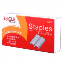 益而高（EAGLE）1008 标准型统一订书钉/订书针 24/6 可订20页 单盒装