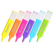 齐心（Comix）HP908 持久醒目荧光笔/颜色笔/标记笔 紫色 10支装