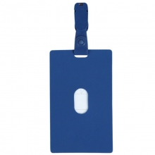 齐心（Comix）T2553 硬PP证件卡/胸卡/工作牌 竖式 蓝色 50个装