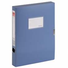 齐心（Comix）A1248 经济型粘扣档案盒/文件盒/资料盒 A4 35mm 蓝色