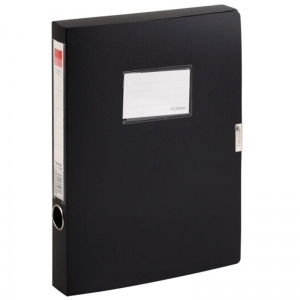 齐心（Comix）A1248 经济型粘扣档案盒/文件盒/资料盒 A4 35mm 黑色
