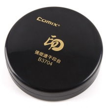 齐心（Comix）B3704 圆形强效速干印台 68mm 红色